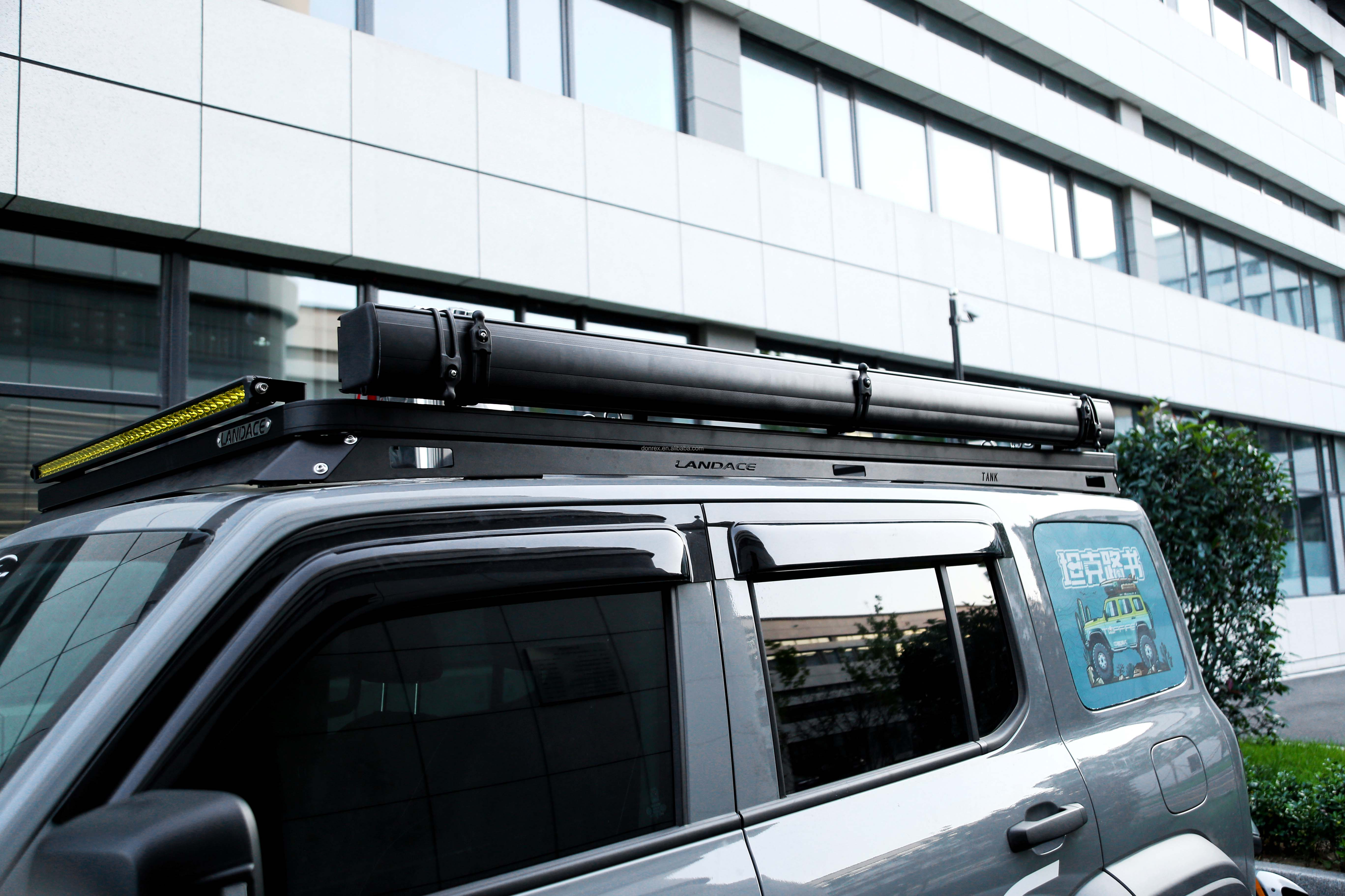 25.3KG Aluminum Alloy Low Profile Luggage Rack Basket for GWM Tank 300 Car Roof Carrier