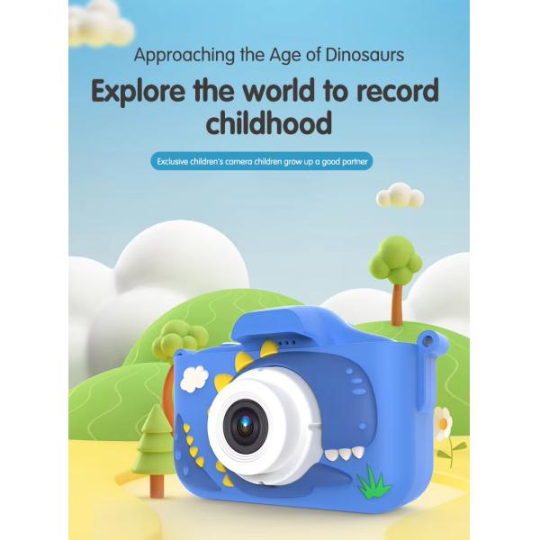 3-12 Years Old Dinosaur Children Camera X13S with Protective Silicone Cover and Pictures on TFT 2.0inch Screen Size