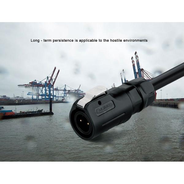 CNLINKO M12 Power Adapters Plug Socket 2 Pin Extension Wire Metal Circular DC Connector Waterproof IP68 for Led Lighting