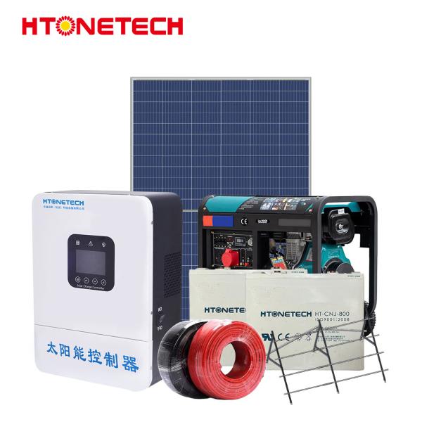 HTONETECH 300W 36V Home Solar Battery System Wind Solar Combo