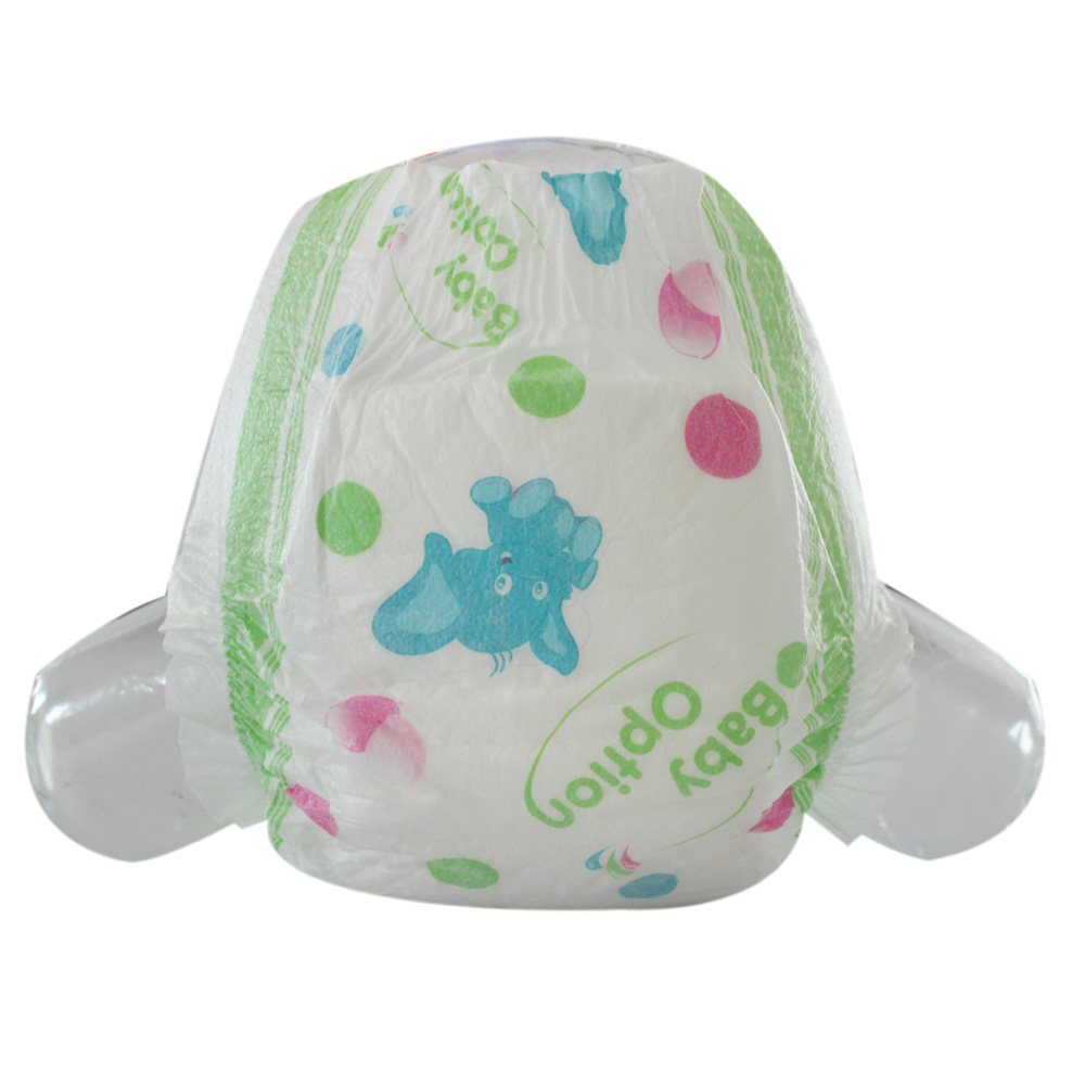 50pcs/bag B Grade Disposable Baby Diaper Stock Lot with Green ADL in Transparent Bag