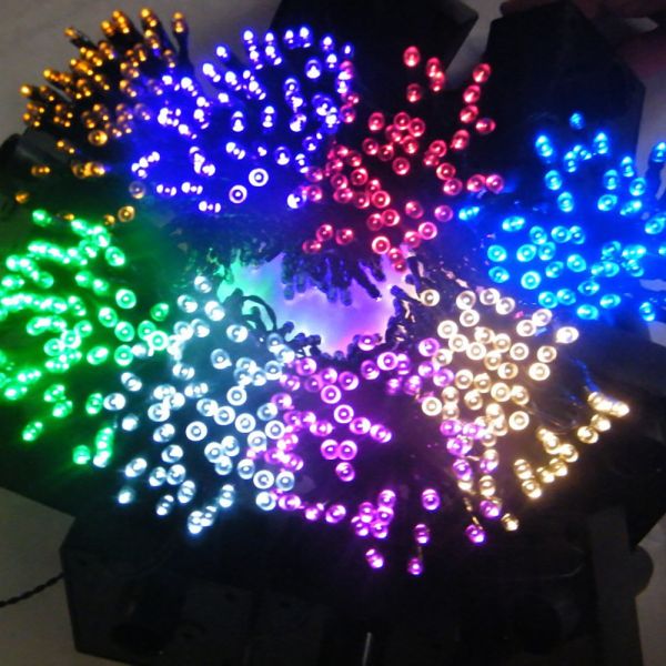 100 LEDs Multi Color LED Solar String Light For Outdoor Use IP44 Weatherproof
