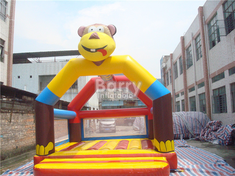 Monkey Inflatable Moon Bounce , Customized Jumping Bounce House For Childrens