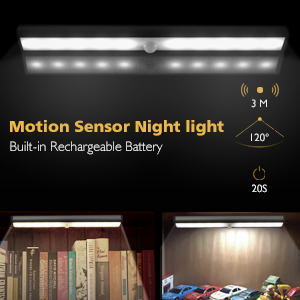 10 LED USB Rechargeable Battery Lights,Stick On Lights Magnetic Wireless Cabinet Light