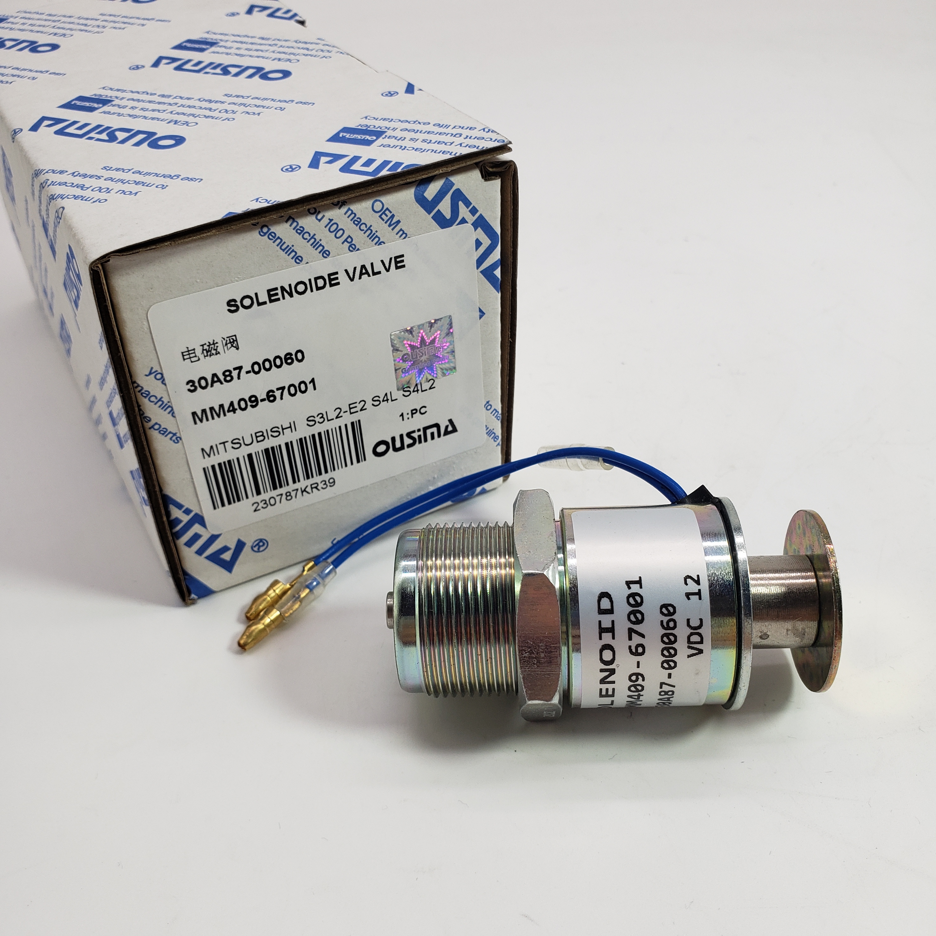 High quality Excavator Solenoid Valve 30A87-00060 MM409-67001 for Mitsubishi S3L2-E2 S4L S4L2
