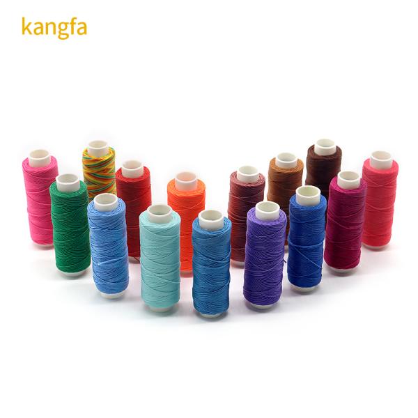 Pattern Waxed 12g Round Wax Hand-sewn Leather High Strength Polyester Thread Eco-Friendly