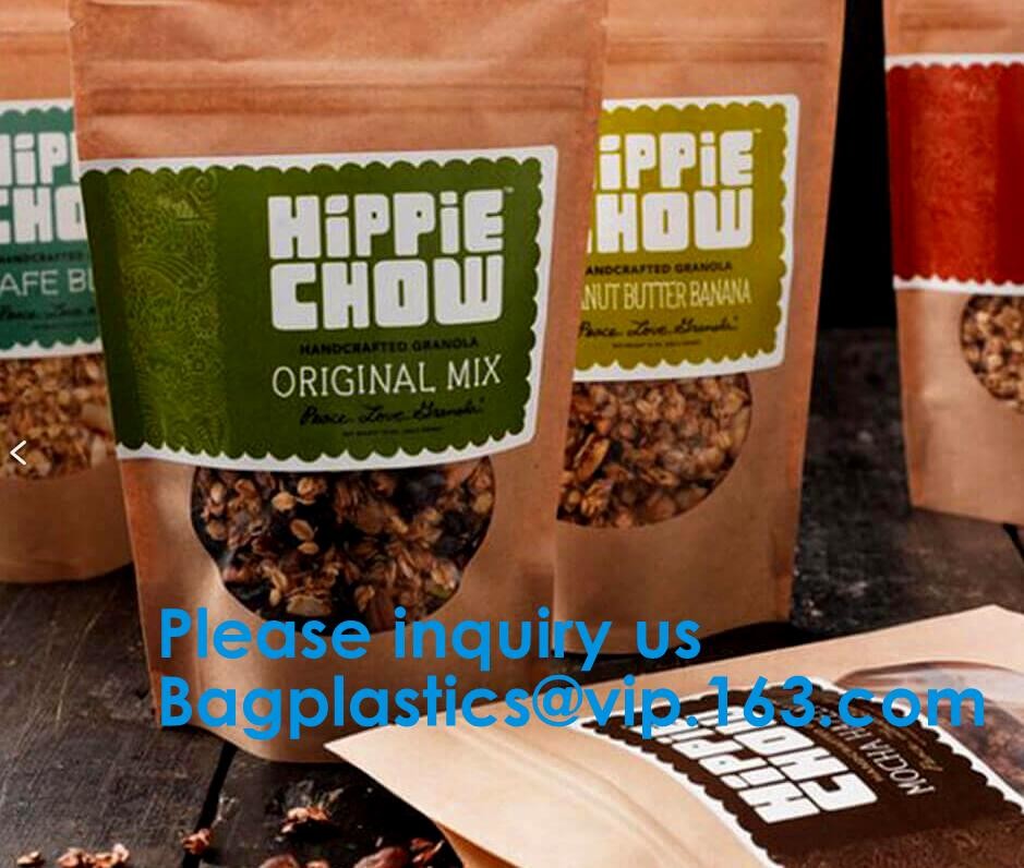 Glossy Laminate Zipper Bag Aluminum Foil Flat Pouch Bag Matte Finish Aluminum Foil Compostable Doypack
