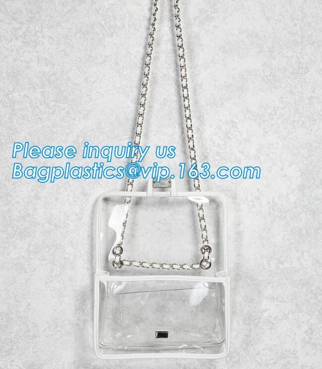 Promotional Biodegradable Shopping Bags Plastic Heat Seal Sewing Zipper Makeup