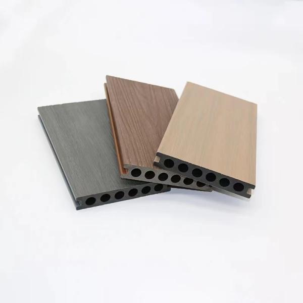 Anti Pressure Hollow Composite Deck Board Outdoor Backyard Waterproof Interlocking