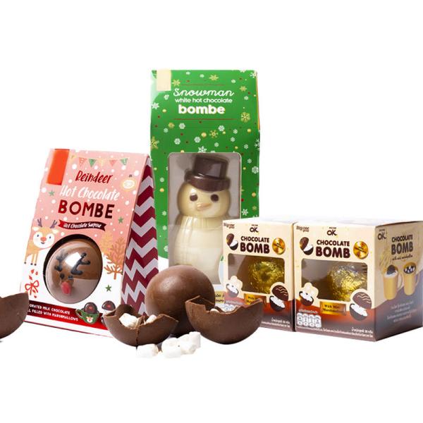 Buy Solid Chocolate Marshmallow Candy With Mini Marshmallow Bomb at wholesale prices