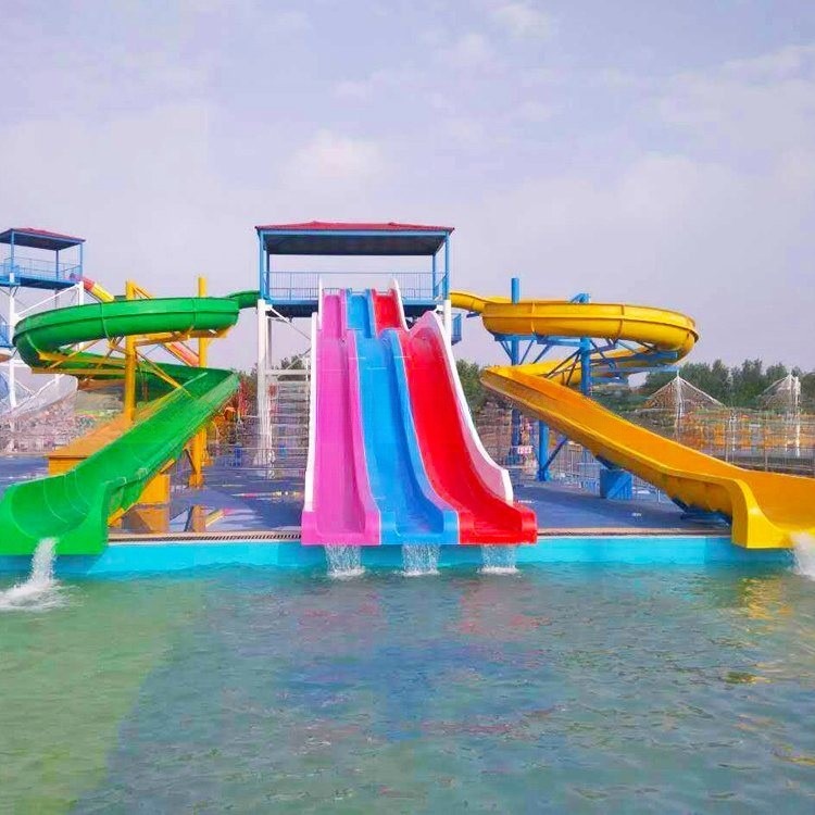 Quality Commercial Water Park Slides Rainbow Spiral Waterslide Hot DIP Galvanizing for sale