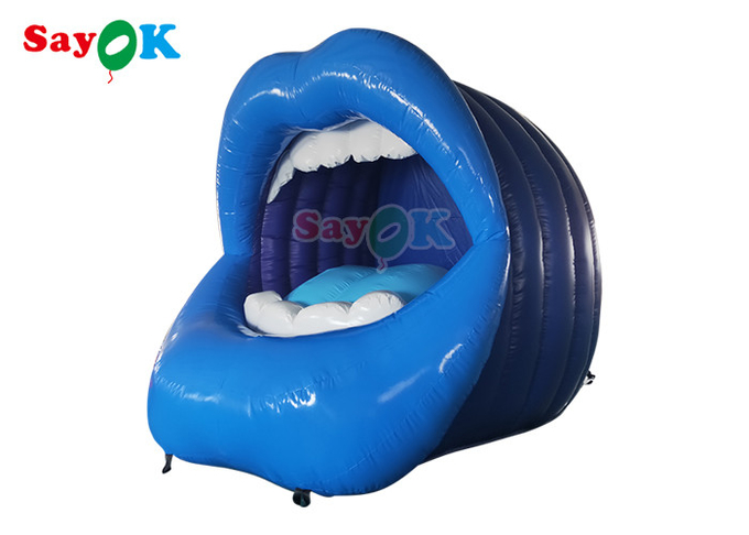 Stage Background Props Custom Inflatable Products Opening Mouth For Single Party Decor