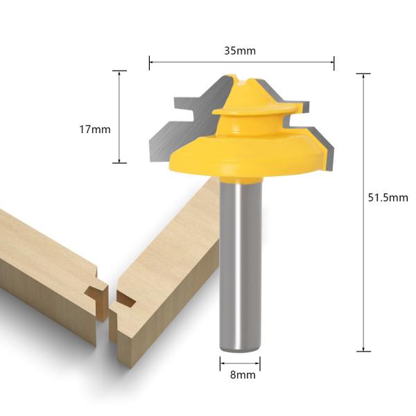 1/4'' 6mm 8mmShank Router Bit Milling Cutter Frame Groove Tenon Woodworking Engraving Wood Milling Set Lock Miter Milling Cutter