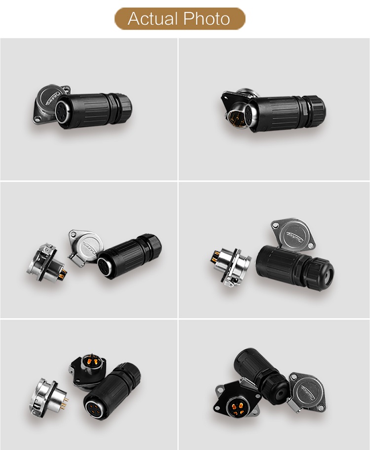 CNLINKO Waterproof Jack Shields E Bike Battery Power 3 Pole Connector Male 3 Pin Female 5 Pin Male and Female