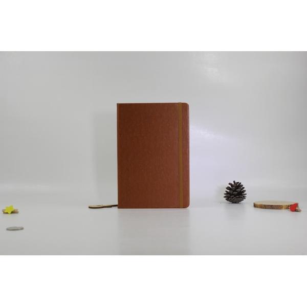 Discoloration leather notebook with belt elastic band