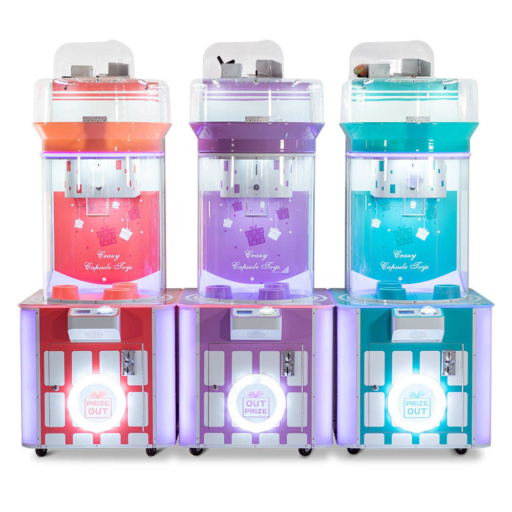 Quality Ball Dropping Prize Redemption Game Machine For 10cm Capsule for sale