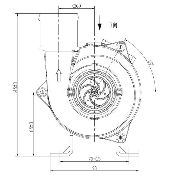 High Flow 6000L/h 24V DC Electric Coolant Pump for Energy Storage Cooling with IP67 Waterproof Grade
