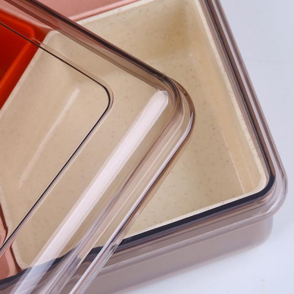 Compartments 450g Plastic Organizer Box With Cover