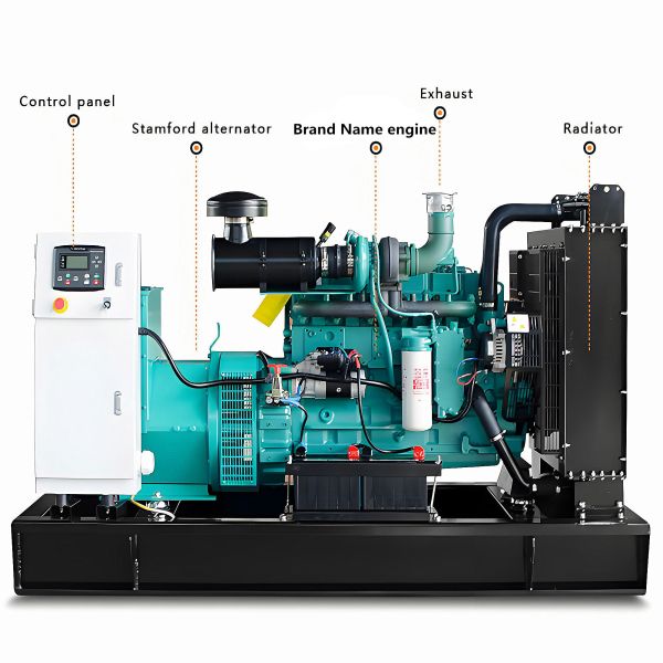 High Effective Cooling System Diesel Generator Hotel Standby Open Frame Diesel Engine Power Generator