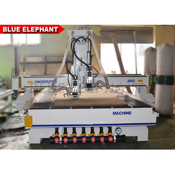 Vacuum Pump ATC CNC Router Electronics Cast Steel Gantry Moving Type