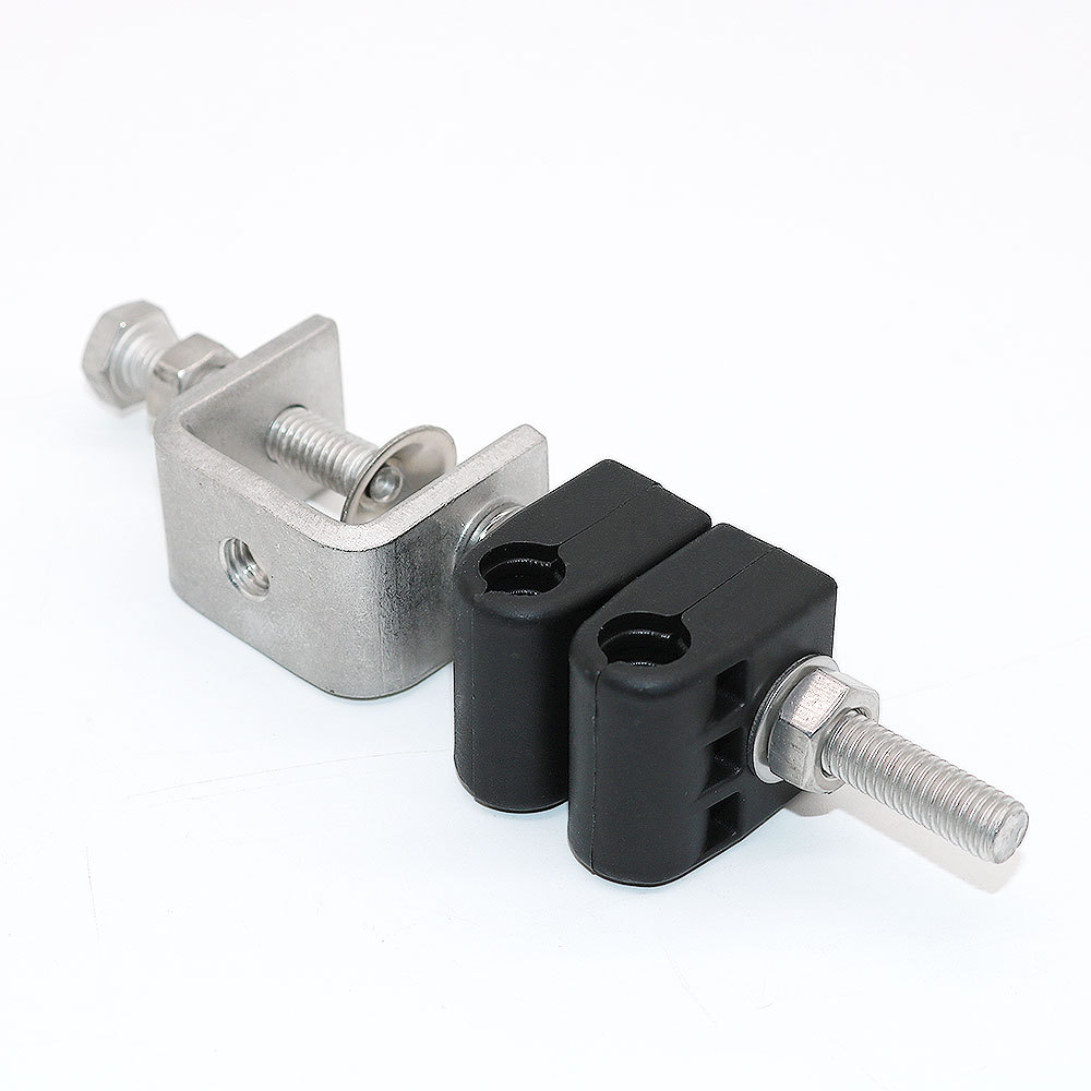 6 Cable Capacity Customized Single hole three way power cable feeder clamp Fiber Optic for 1 Time