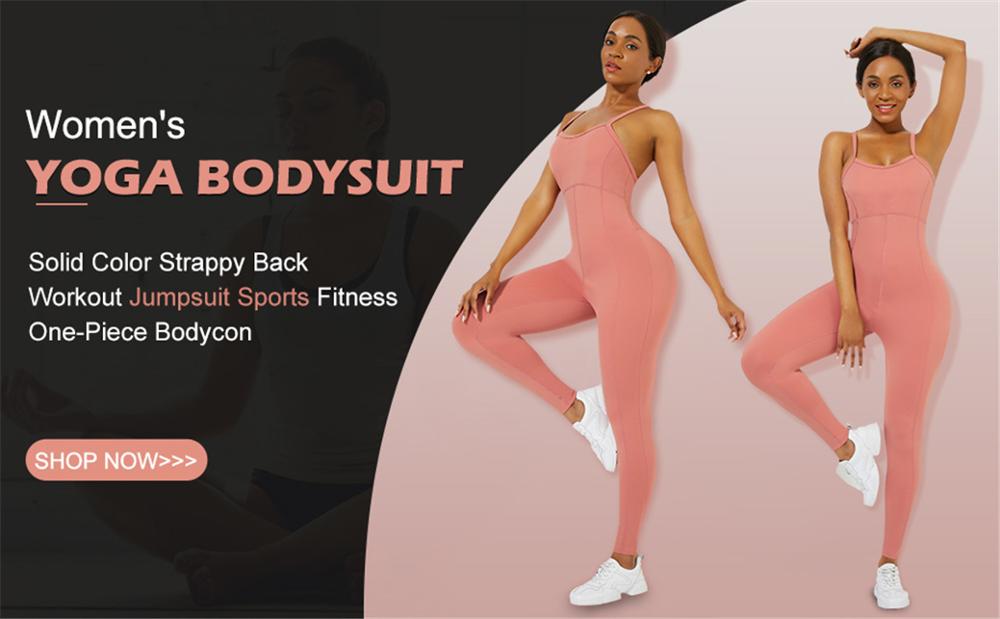 75% Nylon 25% Spandex Fitness Women Workout Jumpsuit Activewear Tracksuits by HEXIN