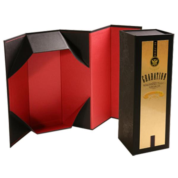 FSC Wine Packaging Box Gold Foil Stamping Cardboard Wine Packaging Box