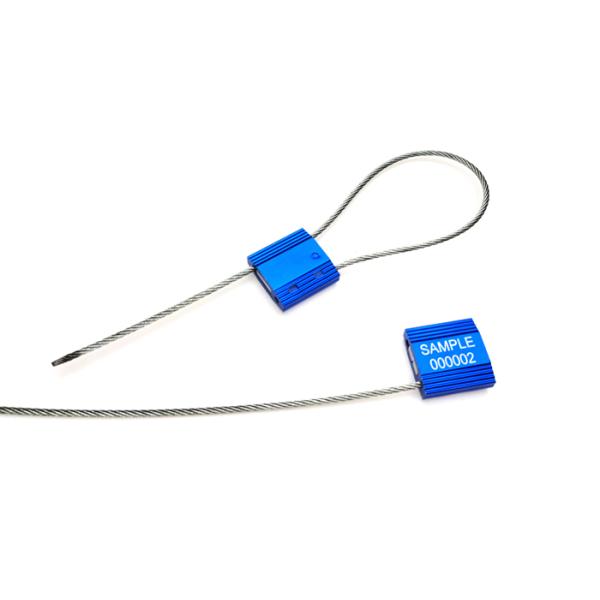 Blue Aluminium Alloy Cable Security Seals For High Security Trailer Door