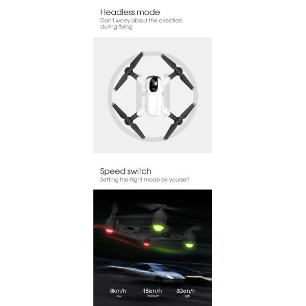 Foldable Drone with Camera 1080P Optical Flow Position Altitude Hold Gesture Photo Follow Mode RC Quadcopter