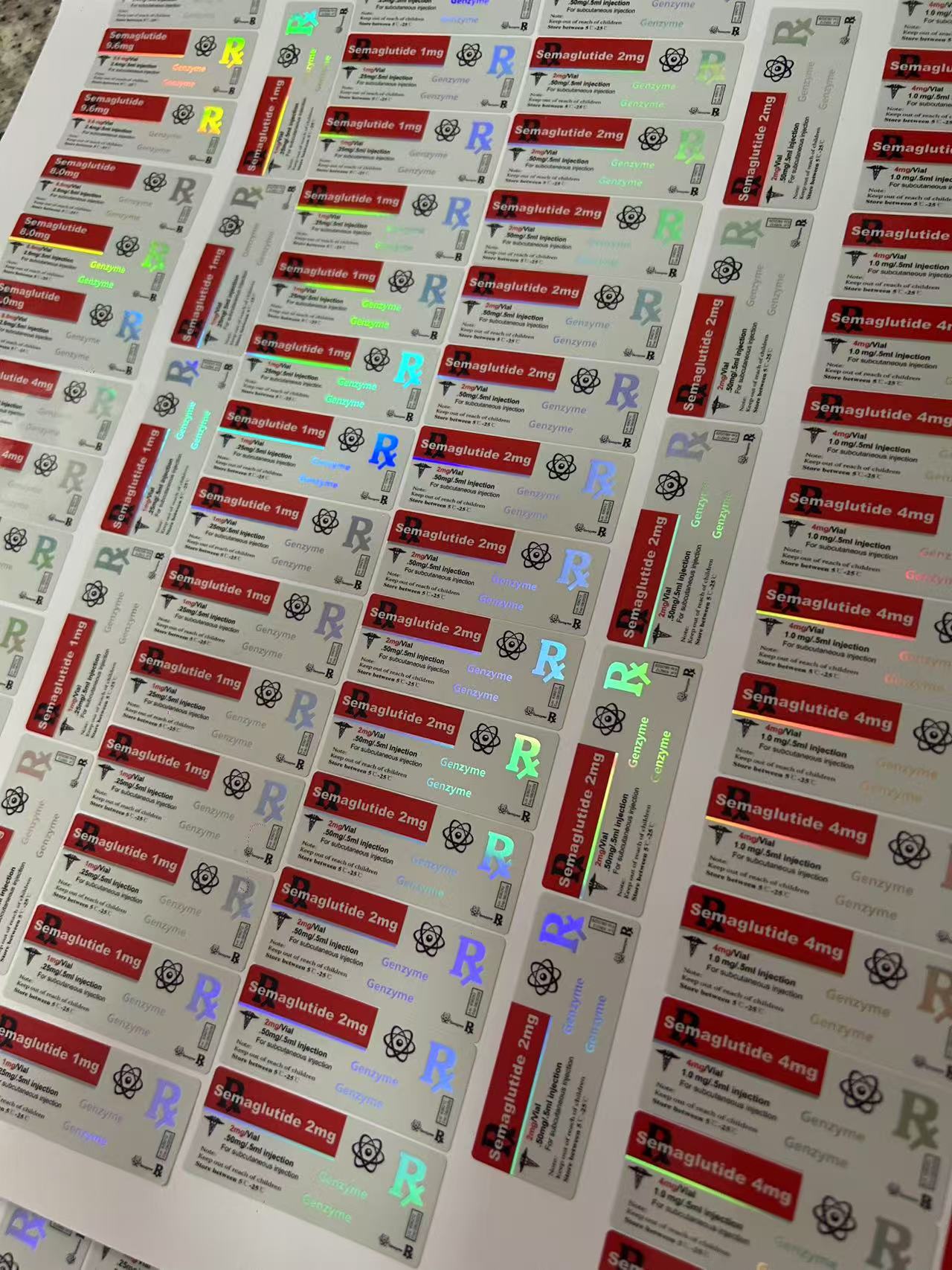 BPC 157 5mg Small Glass Bottles Peptide Medicine Labels