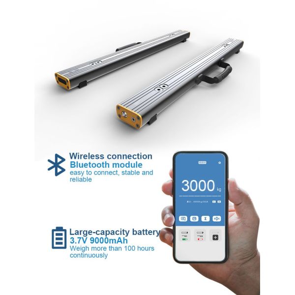 3000kg Capacity Aluminum Pallet Beam Scale with Bluetooth Connectivity for Industrial Weighing
