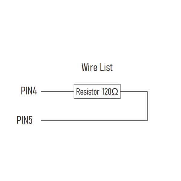 Terminator M12 8 Pin Male Connector A Code M12 8 Pole Connector With 120Ω Resistor