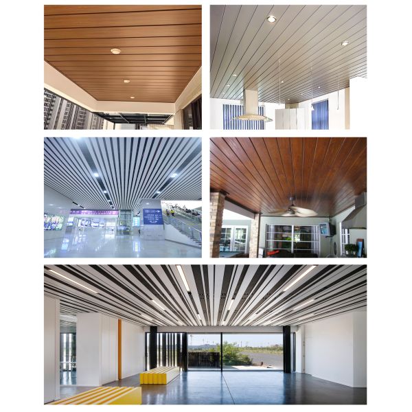 Dia 50 60 75mm aluminum strip ceiling with PVDF coating engineered to resist corrosion and maintain appearance over time