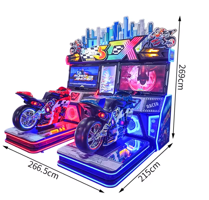 Coin Operated Game Racing Car Machine Motor Arcade Games 5DX Motorcycles