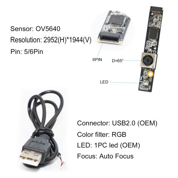 5MP OV5640 UVC USB Micro Camera Module 1080P CMOS Sensor HD For Smartphone Camera