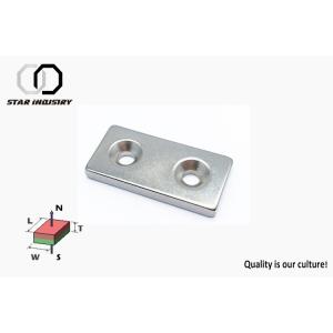 Quality Strong Ndfeb Countersunk Magnets N35h Rectangular Magnets With Holes for sale