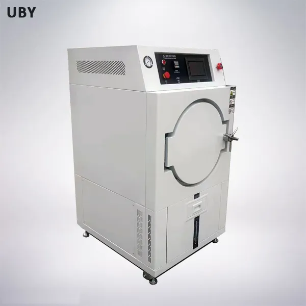 PCT Aging Test Chamber with 105ºC~+132ºC Temperature Range 100%Rh Humidity and Stainless Steel SUS304 Construction for Electronic Components