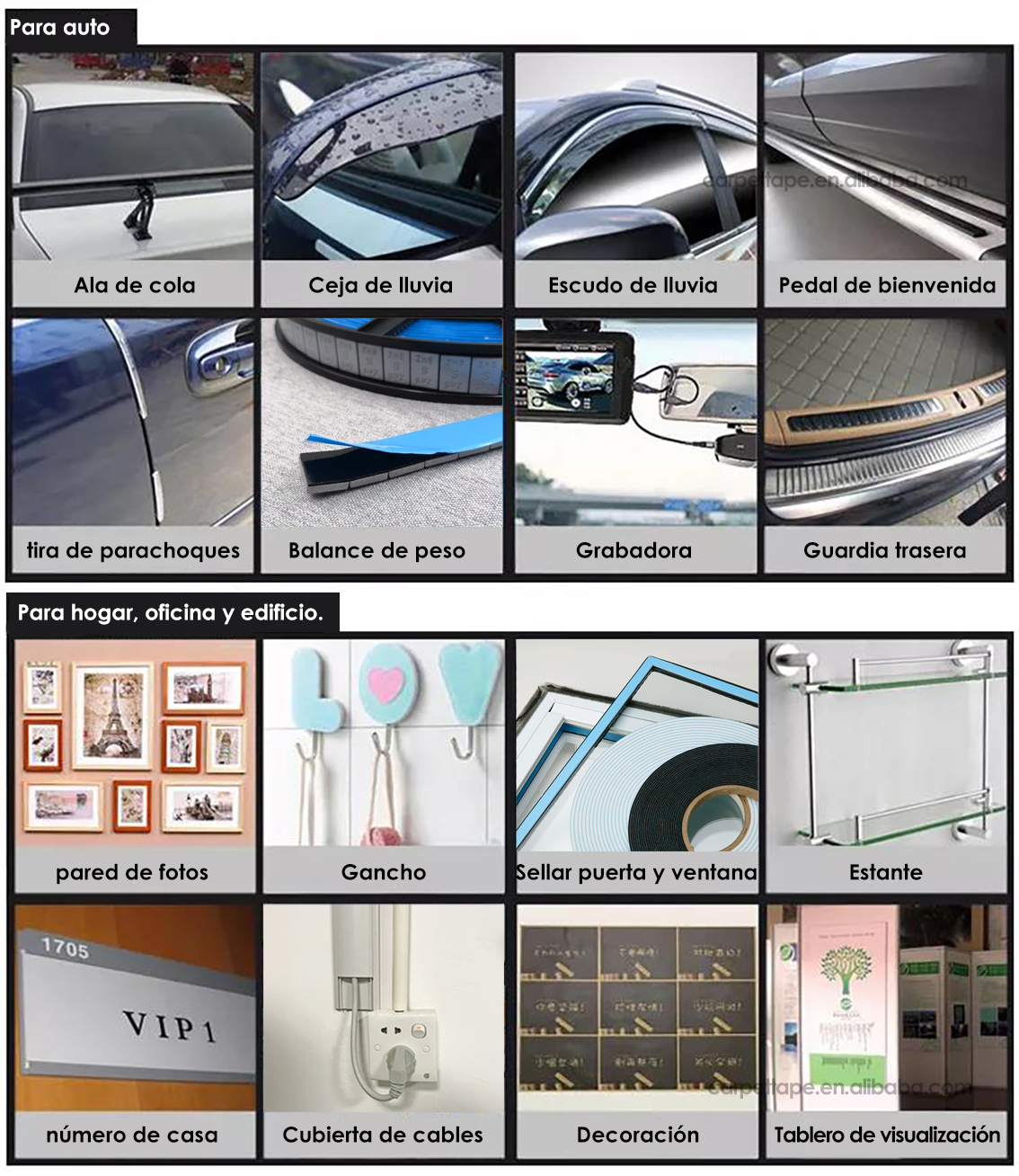 Double Sided PE Foam Tape Acrylic Adhesive Heat Resistant