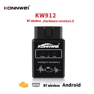 KONNWEI KW912 Universal Bluetooth ELM327 OBD II Code Reader for Android in Black