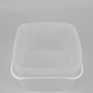 3 Liters Transparent Rectangular Plastic Bucket With ISO9001