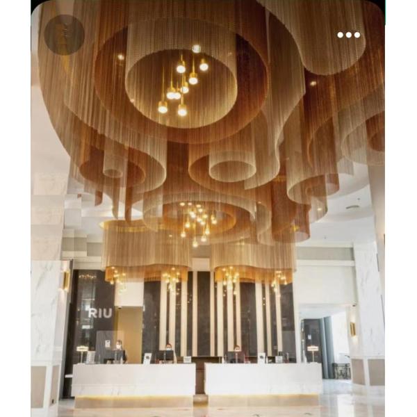 Different Colors Aluminum Alloy Chain Metal Curtain for Hotel decoration use