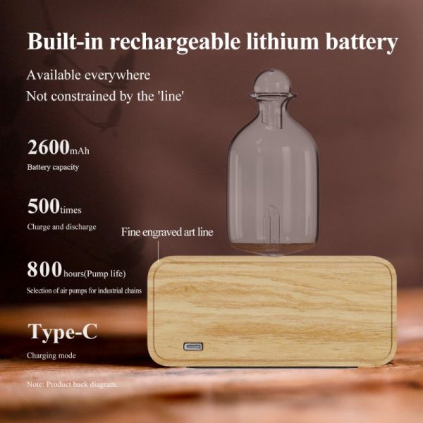 Dual Fluid Cold Nebulization Aromatherapy Aroma Diffuser With 100cbm Coverage