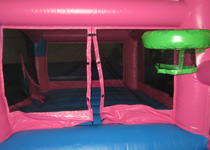 Kids Outdoor Custom Made Inflatables Bounce House Combo 0.55mm Pvc Tarpaulin
