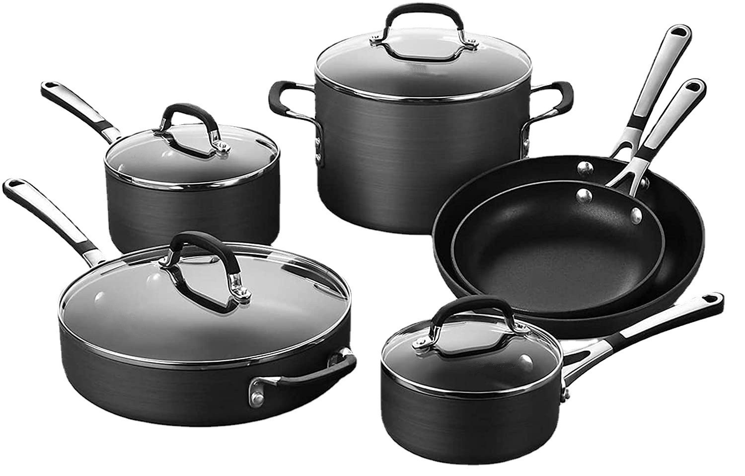 OEM Stainless Steel casserole ＆ Frying Pan 12 Piece Set