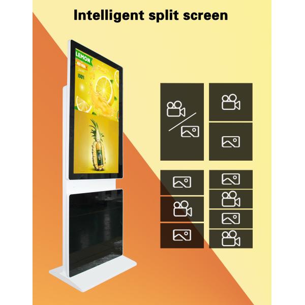 Rotating Touch Screen Terminals Floor Standing Interactive Kiosk Wifi Digital Signage