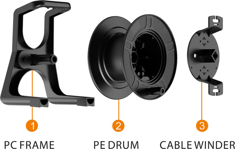 Anti Uv Plastic Portable Fiber Optic Cable Reel / Drum ISO9001-2015 Listed