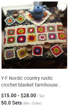 Y-Z Custom Large 120*120 Vintage Floral Afghan Blanket Living Room Modern Style Granny Crochet Daisy Flower Lap Yoga Sofa Throw