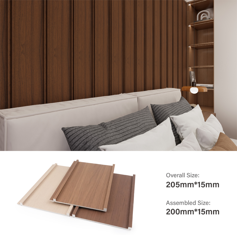 Lightweight Recyclable WPC Wall Panel for Modern Indoor Interiors