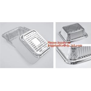 Custom Printing Logo Disposable Rectangular Aluminum Foil Food Takeaway