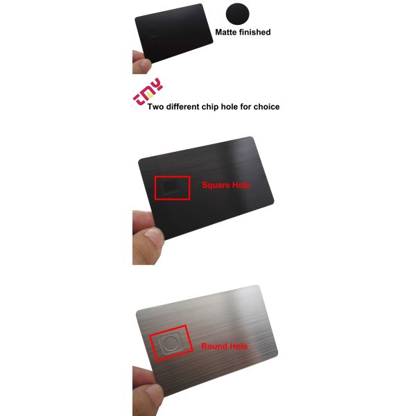 TMY New Wholesale Chameleon Chrome Laser Engraved Stainless Steel Blank Metal Credit Card Rainbow with EMV Chip Slot